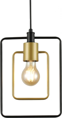 Подвесной светильник Escada Interval 1165/1S 1x40Вт E27, металл, черный/золото (220V, на проводе)