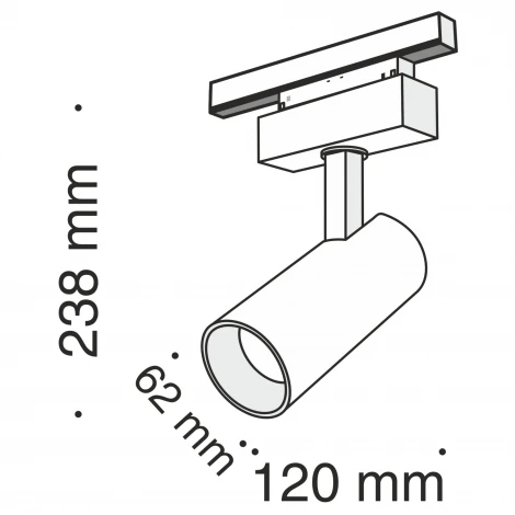 Трековый светильник Focus Led S35 3000K 18Вт 24° (магнитный) Maytoni Technical TR019-2-15W3K-B (48V, круглые)