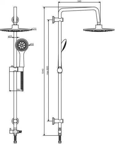 Душевая стойка Dorff Norma D0710000