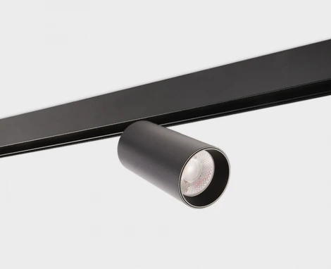 Трековый светильник магнитный 18W 48V Italline IT012-5027 black 3000K (LED, круглые)