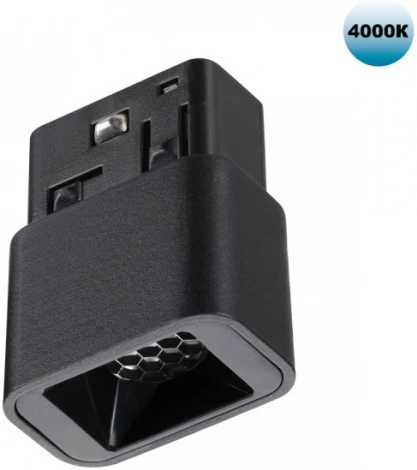 Трековый светильник для низковольтного шинопровода Novotech Flum 359515 черный LED 3W 48V 4000K