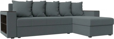 Диван угловой Дубай Лайт правый угол (Серый/Рогожка) Лига Диванов арт.121640