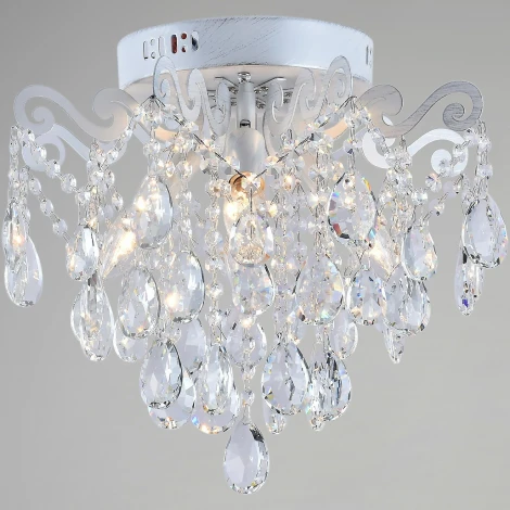 Потолочная люстра хрустальная Reluce 04033-0.3-04 WH+SILVER PN (220V)