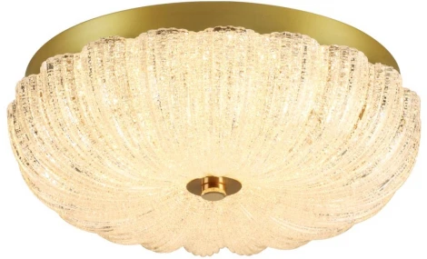 Потолочный светильник круглый Sonex Tesoro 7719/36L металл/стекло/прозрачный/золотой LED 36Вт 3000-6500K D300 IP20 пульт ДУ (220V, круглые)