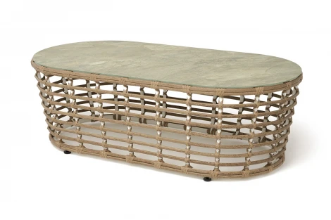 "Валенсия" журнальный столик из искусственного ротанга, цвет соломенный 4SIS арт.УТ-00009378
