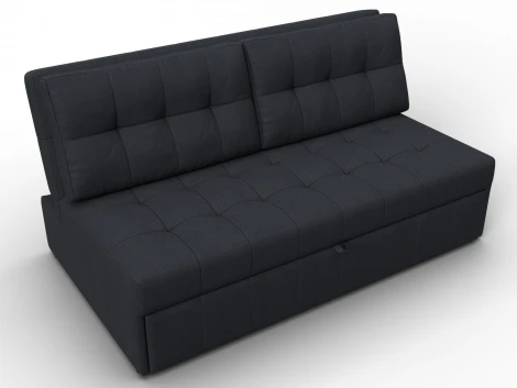 Диван прямой Лига-107 (160) (ЛДСП,Брус,Фанера,Замша/Темно-серый) Лига Диванов 134936