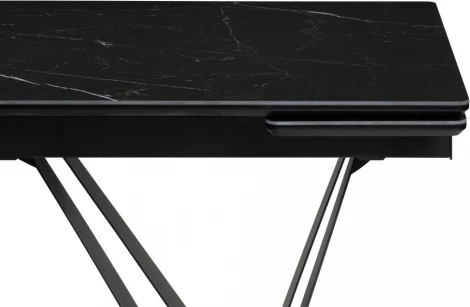 Керамический стол Марвин 160 (Марвин 160(220)х90х76 черный мрамор / черный) Notta арт.553568