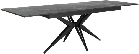 Стол DikLine KW160 мрамор С45 (керамика черная)/опоры черные 00-00071269