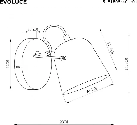 Бра Evoluce Blank SLE1805-401-01 Черный/Черный E27 1*40W