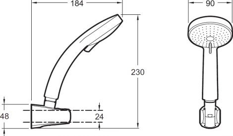 Душевой гарнитур Jacob Delafon Citrus E12904-CP