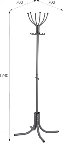 Вешалка напольная М 6 серый бетон Mebelik арт.009312