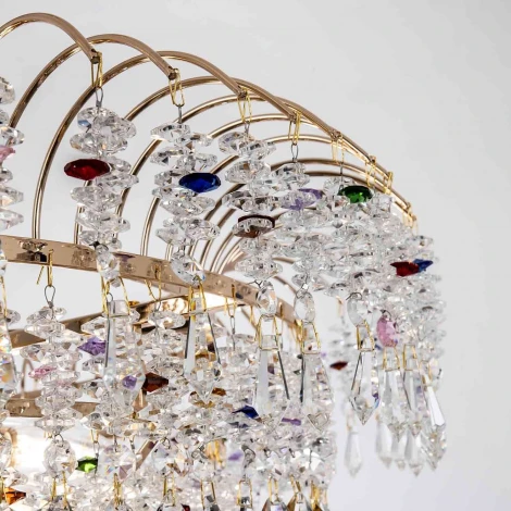 Подвесная люстра хрустальная Modelux MODELUX ML.850.18 GD