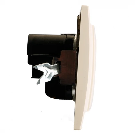 Розетка с заземлением и USB Type A+С (слоновая кость) Stekker Эрна 50077