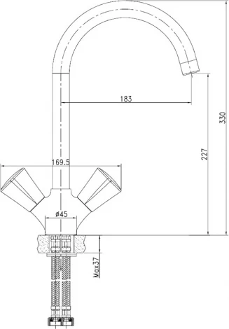 Смеситель Iddis Bounce BOUSBJ0i05 для кухонной мойки