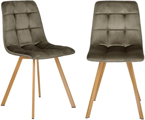 Комплект из 2-х стульев Easy тёмно-коричневый с ножками под дерево Bradexhome арт.FR 0735P