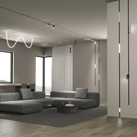 Трековый светильник с гибким неоном магнитный 65W 4200K Full light N03 Elektrostandard Slim Magnetic 85027/01 (LED, 48V)