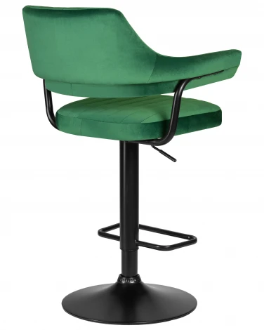 Набор 2 шт стул барный DOBRIN CHARLY BLACK (зеленый велюр (MJ9-88))