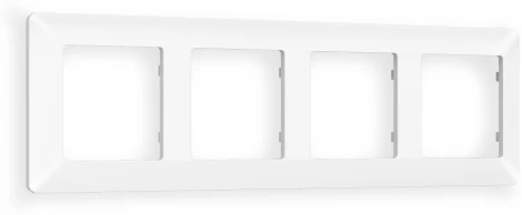 Рамка Ambrella Volt ALFA Line (Белый матовый) 4-ая AF110124