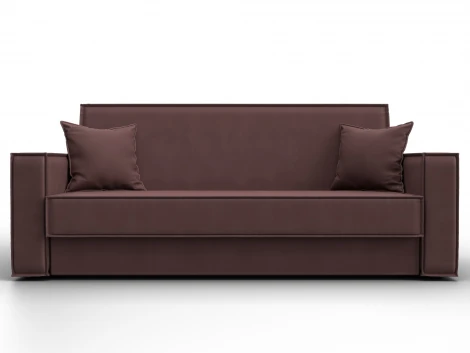 Диван-книжка Куба (ДСП,ЛДСП/Пластик/Замша/Бордовый) Лига Диванов 127459