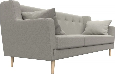 Диван кухонный прямой Брайтон 3 (Бежевый/Рогожка) Лига Диванов арт.122449