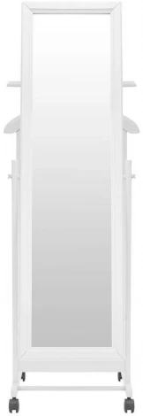 Вешалка костюмная с зеркалом на колесах В 24Н белый от фабрики Mebelik