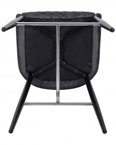 Стул барный CHRISTIAN'75 (черные ножки, темно-серый велюр (V108-91))