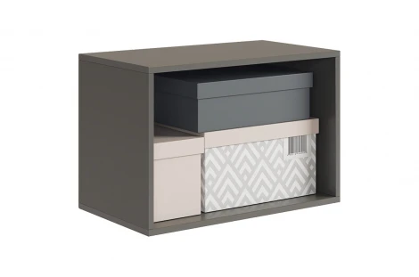 Антресоль двухдверная L600 Баско Mebelson (ЛДСП/Графит) арт.173624,2125