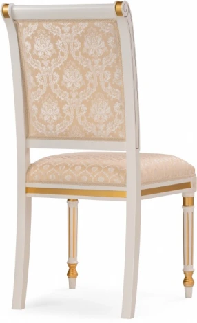 Стул деревянный Woodville Рембрандт молочный / золото патина арт.615203