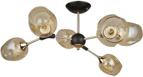 Потолочная люстра на штанге Arte Lamp Seppia A4211PL-6BK (220V)
