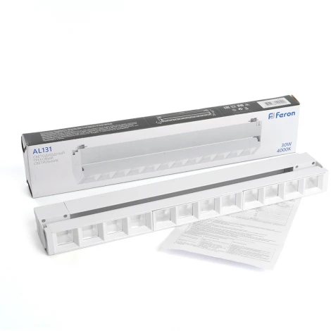 Трековый светодиодный светильник Downlight Feron AL131 48377 48V (220V, IP40)