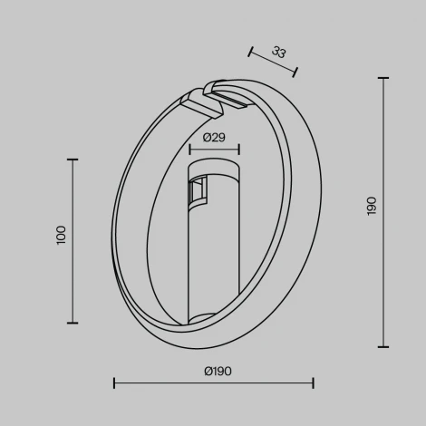 Трековый светильник магнитный модульный LED 24V 10W Maytoni Zero TR230-1-10W3K-B