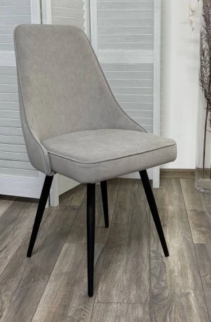 Стул БЕРТИ 360 град. поворот. B22 Серый, велюр / черный каркас M-City 64734