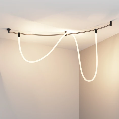 Трековый светильник с гибким неоном магнитный 48W 48V Maytoni Tau TR209-1-48W3K-B (LED)