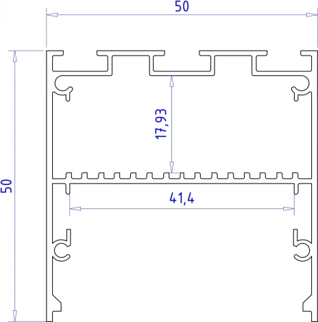 Алюминиевый профиль накладной/подвесной "Profile System" для светодиодной ленты до 41,4мм Ambrella Illumination GP3100AL