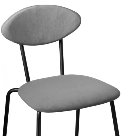 Стул Woodville на металлокаркасе Мареон катания сильвер / черный матовый 502315