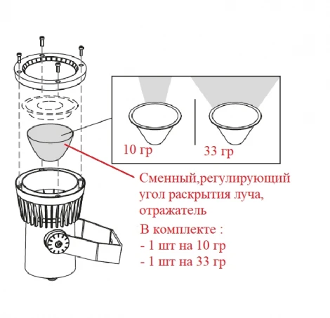 Прожектор уличный светодиодный Oasis Light TUBE LED W6332-3К Gr (220V, IP65)