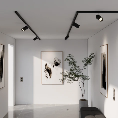 Коннектор угловой для шинопровода Round Elektrostandard Slim Magnetic 85135/00 накладной (черный)