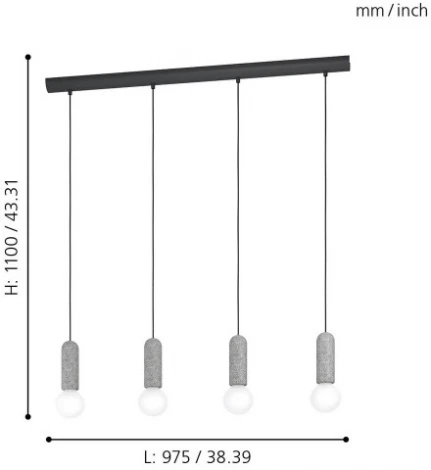 Подвесной светильник Eglo Giaconecchia 39832 (220V, на проводе)