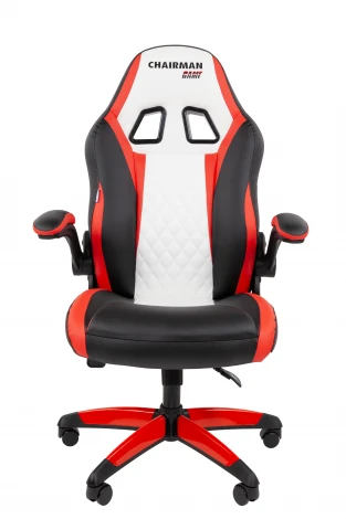 Офисное кресло Chairman Game 15 Россия экокожа черный/красный/белый