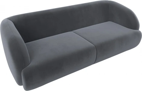 Диван прямой Лига-041 (Серый/Велюр) Лига Диванов арт.122203