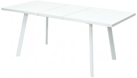 Стол ФИН 120 Белый, стекло/ Белый каркас М-City