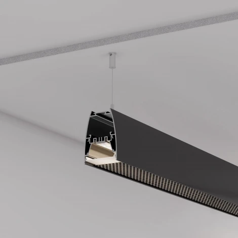 Профиль LINE-5075-U-HONEYCOMB-2000 BLACK (Arlight, Алюминий) 044885