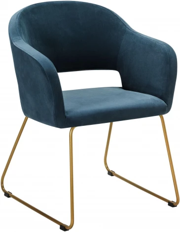 Кресло Oscar Diag blue/Линк золото R-Home арт.410118164h_Diagblue