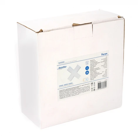 Светильник коннектор 6W 660Lm 3000К-4000К-6400K X-образный с ручным переключением режимов серебро возмож. соедин. в линию Feron AL4036X 51874