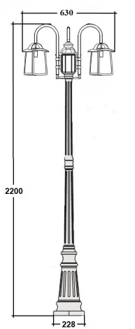 Наземный фонарь IP44 Oasis Light FRANKFURT I 27369BCl 10 Bl