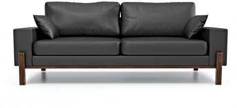 Диван Arsko прямой Хангель экокожа черная