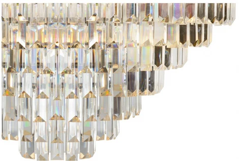 Подвесная люстра каскадная iLamp Triumph 6101-800 BK (220V, хрусталь, на цепи)