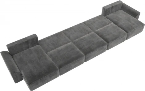 Диван п-образный Лига-048 НПБ МегаЛонг Лига Диванов (Велюр) арт.128332