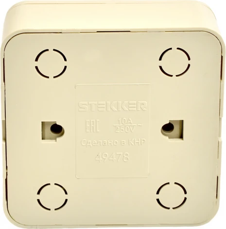 Переключатель одноклавишный (слоновая кость) Stekker София 49478