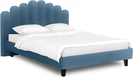 Кровать Queen II Sharlotta L 1600 ОГОГО (арт.577101), (Ткань/Голубой)